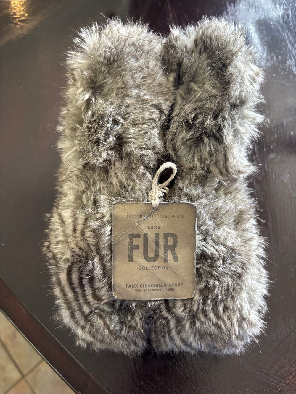 Faux Chinchilla Scarf on Fur Product
